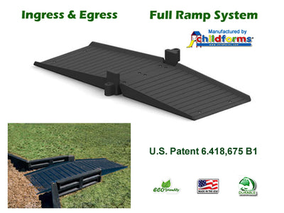 Flush Mount ADA Ramp for Childforms Funtimbers | ADA-0005-BLK