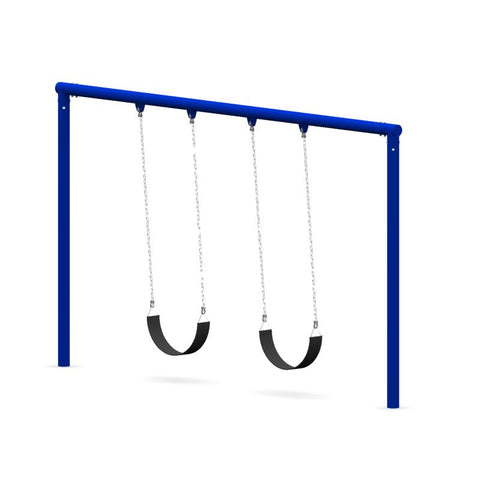 Image of 5" OD Single Post Swing Set ( 1 Bay) | SWG-00033