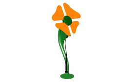 TL - Orange Flower - Inground Mount | FWR-O-IG-SRP 