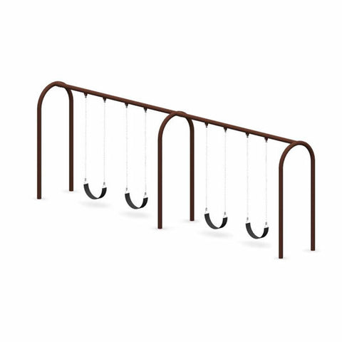 Image of Double Bay Arch Swing Set | SWG-00042