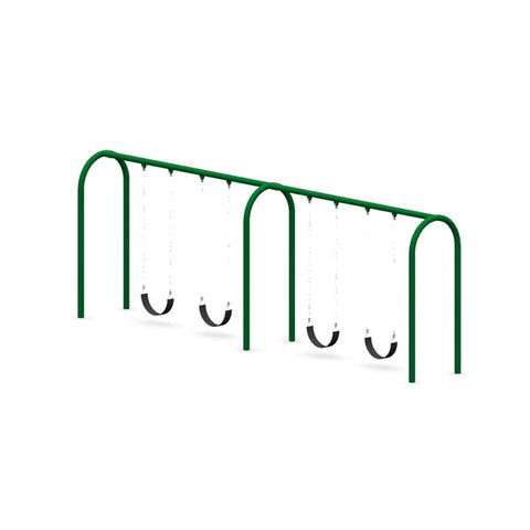 Image of Double Bay Arch Swing Set | SWG-00042