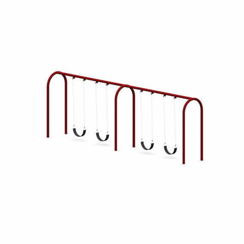 Image of Double Bay Arch Swing Set | SWG-00042