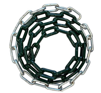 Plastisol  Chain - 91" Trivalent Plated 4/0 Chain with 43" Yellow or Green Plastisol | H-91