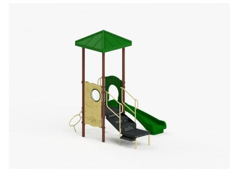 Image of Quick Ship Playground Equipment Structure STR-35172, Blue, Brown, or Red - HomeFitPlay