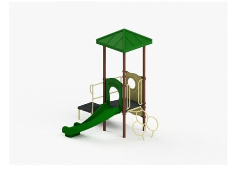 Image of Quick Ship Playground Equipment Structure STR-35172, Blue, Brown, or Red - HomeFitPlay