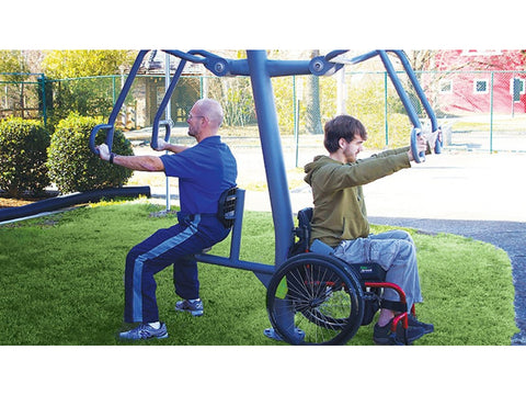 Image of Accessible Chest Press - Outdoor Fitness - HomeFitPlay