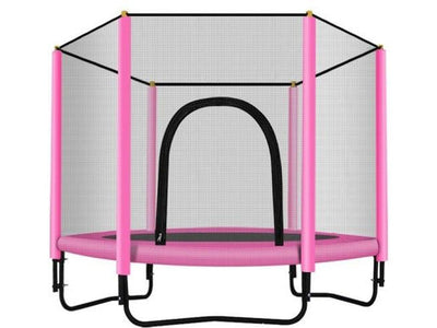 60 inch Trampoline with Safety Enclosure for Indoor and Outdoor - HomeFitPlay