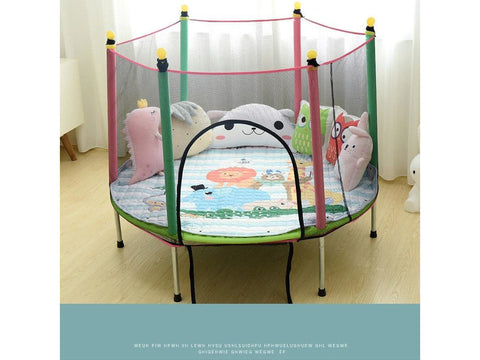 Image of Indoor Trampoline with Protection Net and Jumping Bed For Kids & Baby fun at Home - HomeFitPlay