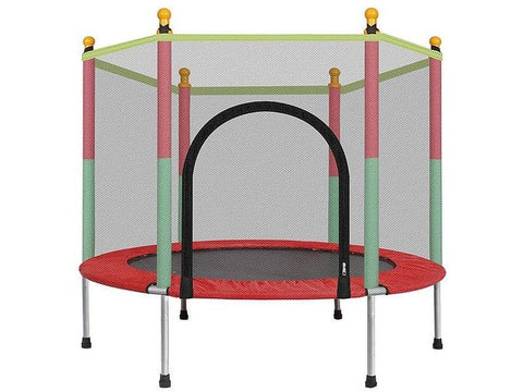 Image of Indoor Trampoline with Protection Net and Jumping Bed For Kids & Baby fun at Home - HomeFitPlay