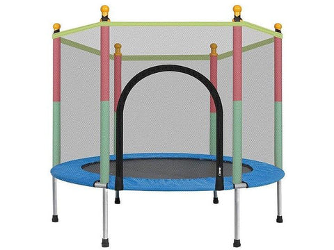 Image of Indoor Trampoline with Protection Net and Jumping Bed For Kids & Baby fun at Home - HomeFitPlay