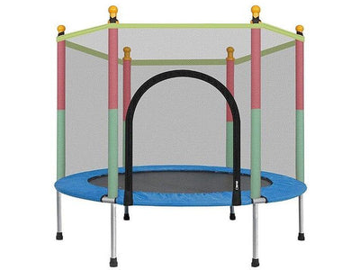 Indoor Trampoline with Protection Net and Jumping Bed For Kids & Baby fun at Home - HomeFitPlay