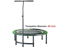45/48 inch Fitness Trampoline with T-Shape Handrail 