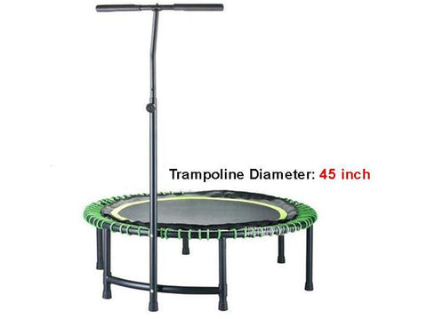 Image of 45/48 inch Fitness Trampoline with T-Shape Handrail - HomeFitPlay