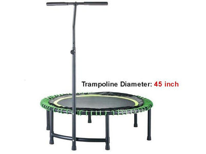 45/48 inch Fitness Trampoline with T-Shape Handrail - HomeFitPlay