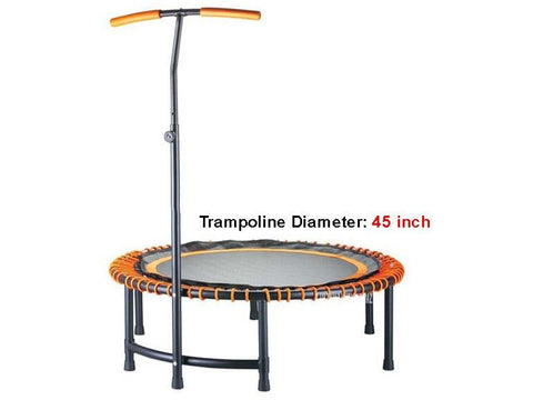 Image of 45/48 inch Fitness Trampoline with T-Shape Handrail - HomeFitPlay