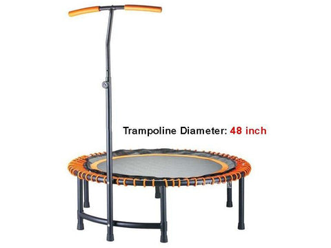 Image of 45/48 inch Fitness Trampoline with T-Shape Handrail - HomeFitPlay