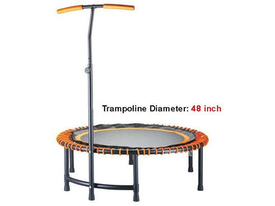 45/48 inch Fitness Trampoline with T-Shape Handrail - HomeFitPlay