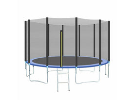 Indoor And Outdoor Trampoline With Protective Net, Safety Pad, and Protection Guard - HomeFitPlay