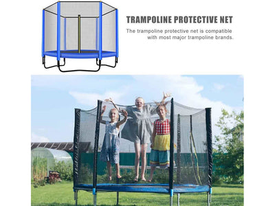 Trampoline with Enclosure, Pull T-Hook, Include All Accessories - HomeFitPlay