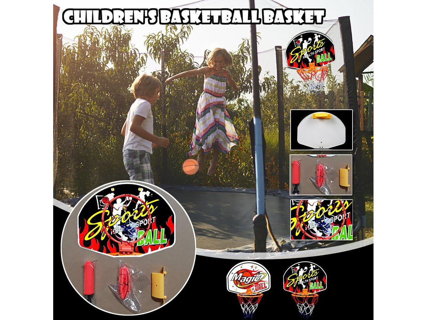 Outdoor Hanging Basket Children'S Plastic Inflatable Hook Set Trampoline Toys #YL5 - HomeFitPlay