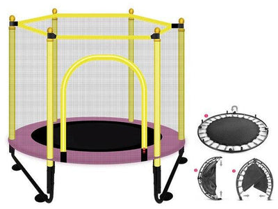 Foldable Trampoline 48" Round Kids Enclosure Exercise Trampoline - HomeFitPlay