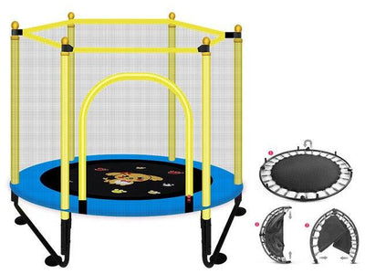 Foldable Trampoline 48" Round Kids Enclosure Exercise Trampoline - HomeFitPlay